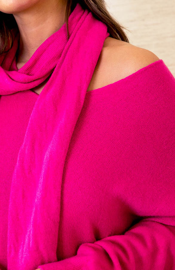 Oversized Jurk Marie Fuchsia – shoparchief — foto 5