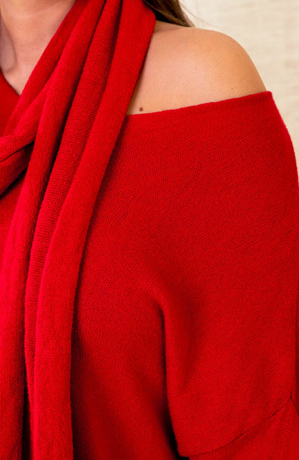 Oversized Jurk Marie rood – shoparchief — foto 5