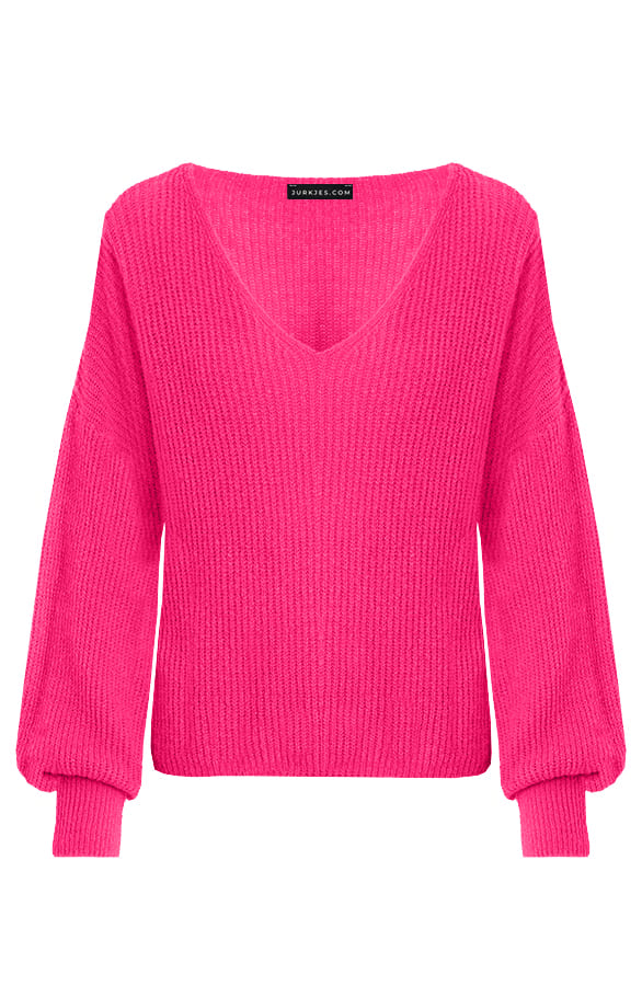 Gebreide Dames Trui Yasmina Fuchsia – shoparchief