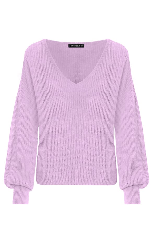 Gebreide Dames Trui Yasmina Lila – shoparchief