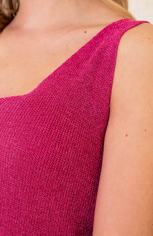 Gehaakte Lurex Top Hanna Fuchsia – shoparchief — foto 5