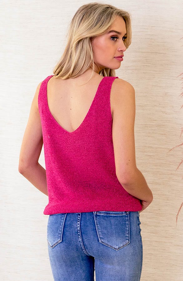 Gehaakte Lurex Top Hanna Fuchsia – shoparchief — foto 4