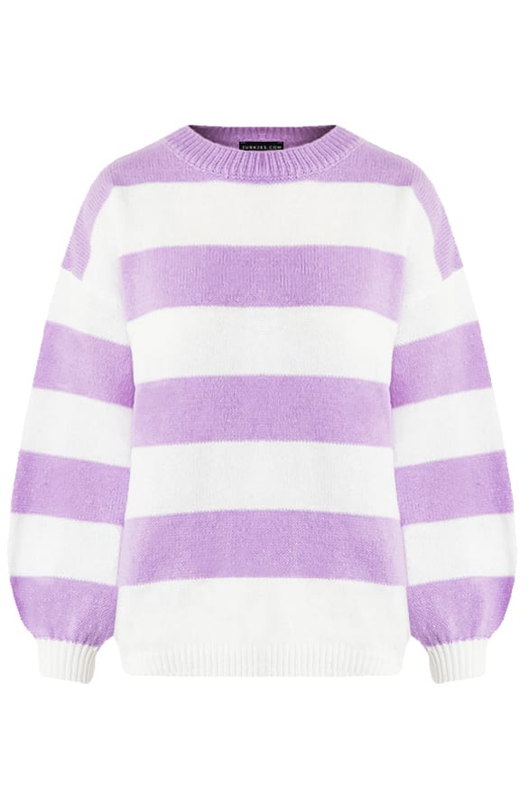 Gestreepte Trui Mylena Lila – shoparchief