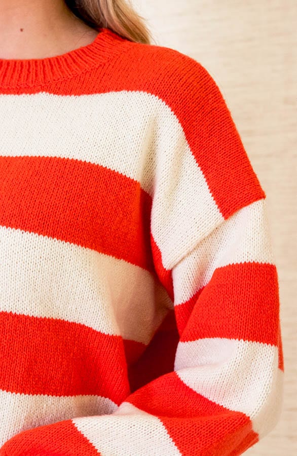 Gestreepte Trui Mylena Oranje – shoparchief — foto 5