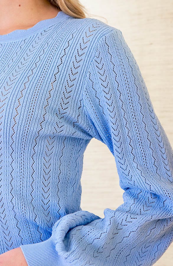 Golvende Gehaakte Top Joni Babyblauw – shoparchief — foto 6