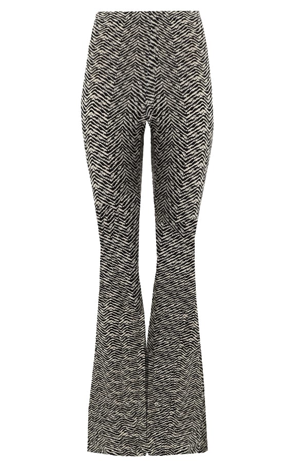 Janine Flared Broek Deluxe Print Beige – shoparchief