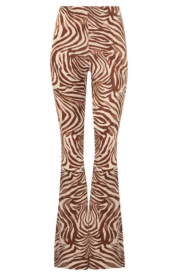 Janine Flared Broek Safari Choco – shoparchief