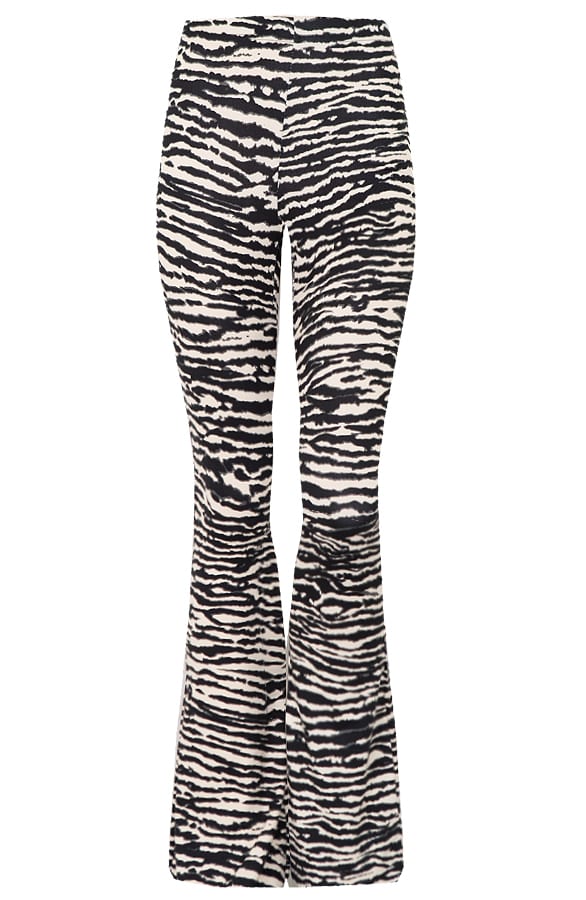 Janine Flared Broek Zebra Zwart – shoparchief
