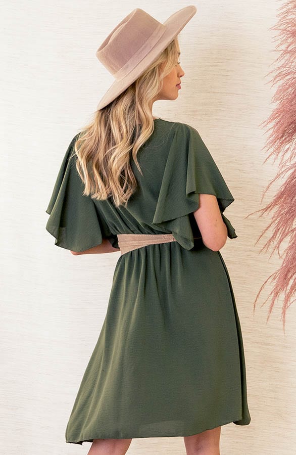 Jurk Nikkie Legergroen – shoparchief — foto 4