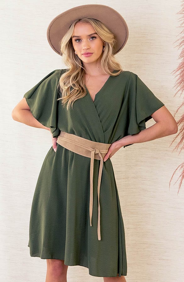 Jurk Nikkie Legergroen – shoparchief — foto 2