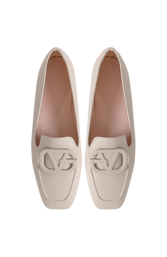 Leren Instappers Florine Beige – shoparchief