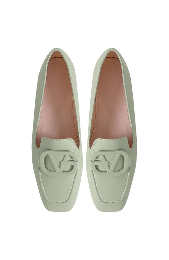 Leren Instappers Florine Mint – shoparchief