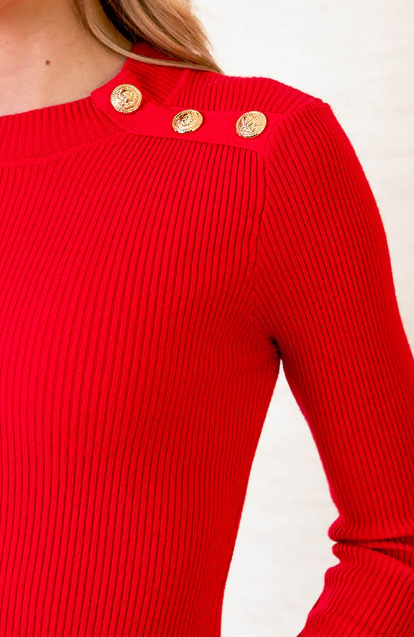 Longsleeve Stretch Trui Suzanne Rood – shoparchief — foto 5