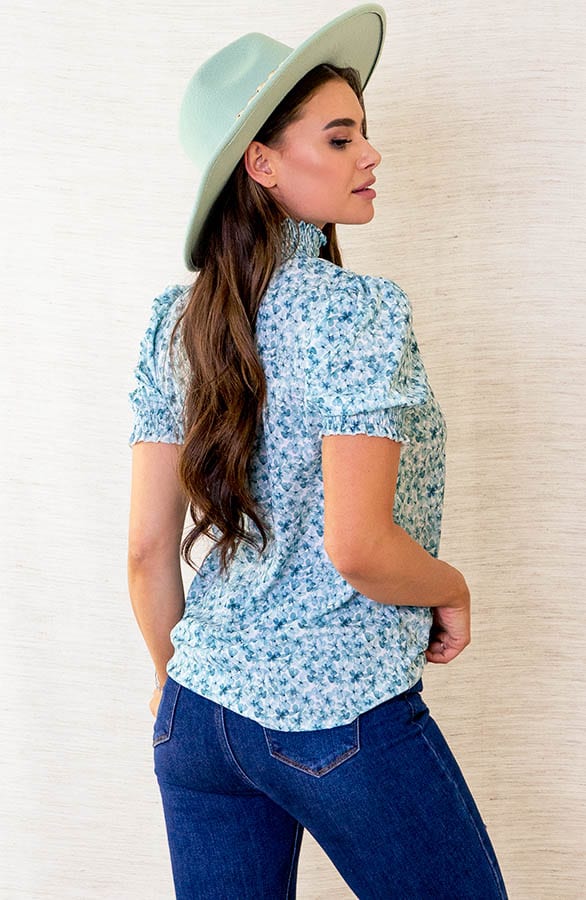 Lynn Top Bloemenprint Mint – shoparchief — foto 9