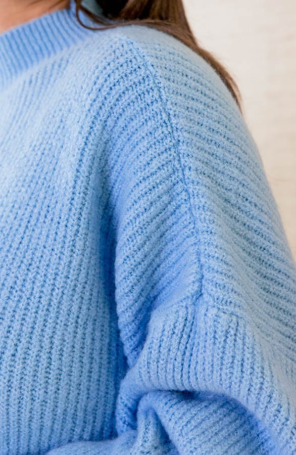Oversized Gebreide Trui Leona Babyblauw – shoparchief — foto 4