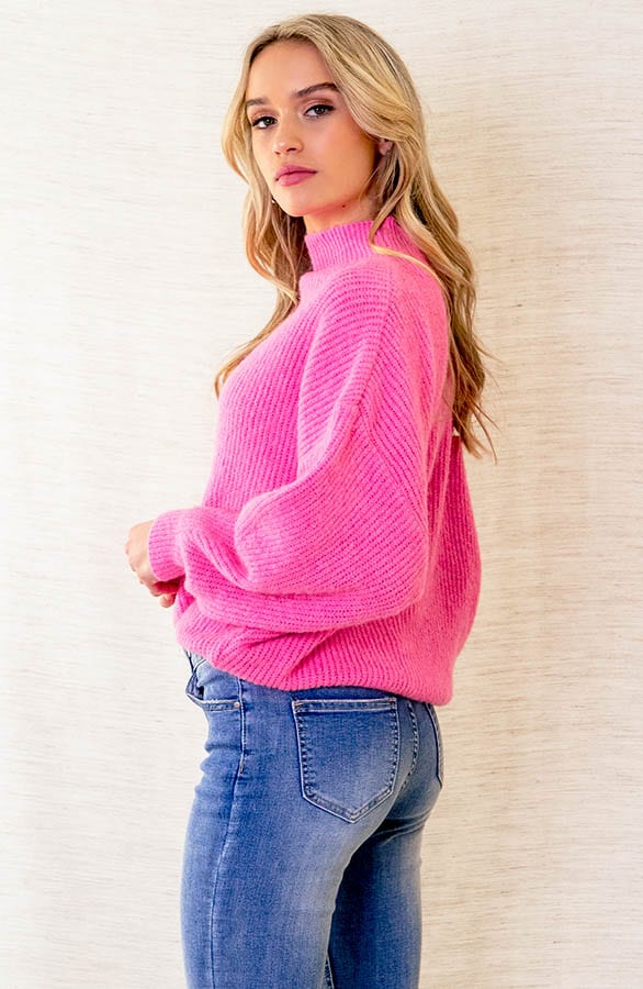 Oversized Gebreide Trui Leona Roze – shoparchief — foto 3