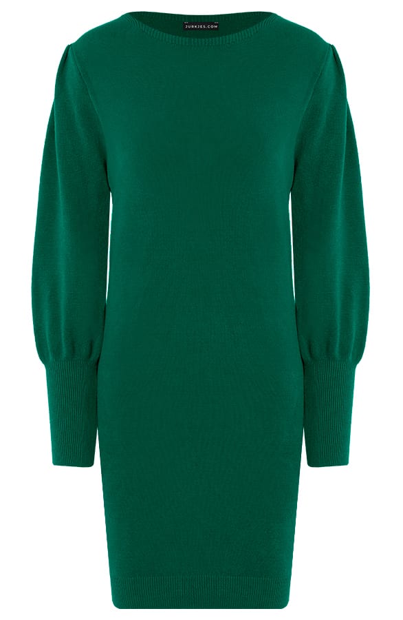 Pofmouwen Jurk Ariana Smaragd – shoparchief