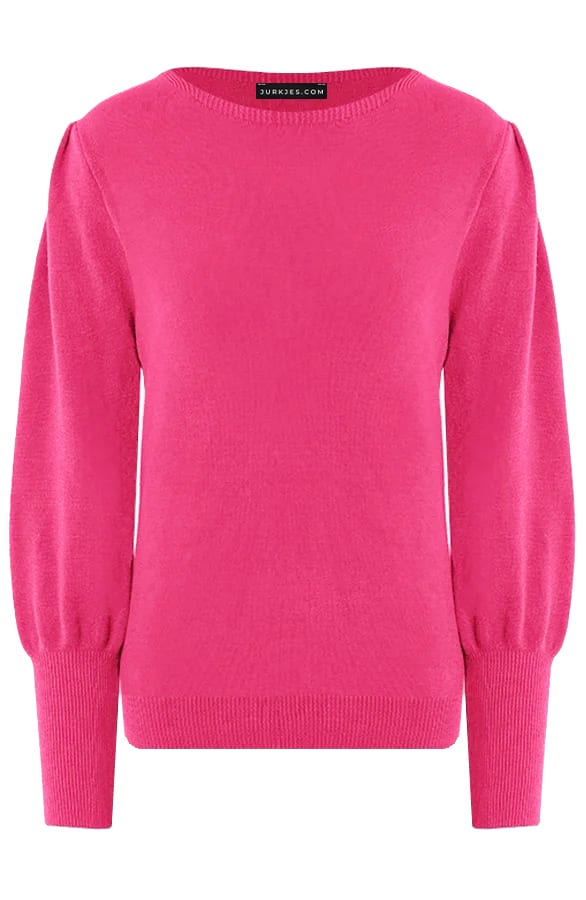 Pofmouwen Trui Ariana Fuchsia – shoparchief