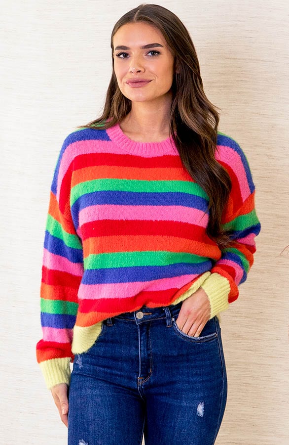 Rainbow Strepen Trui Rosie – shoparchief