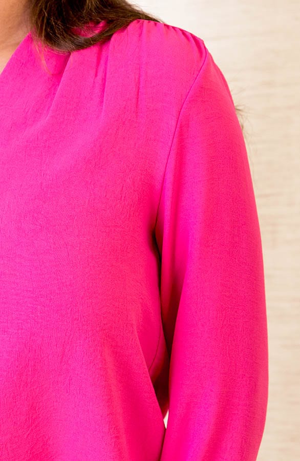 Ruffle Mouwen Blouse Lonneke Fuchsia – shoparchief — foto 5