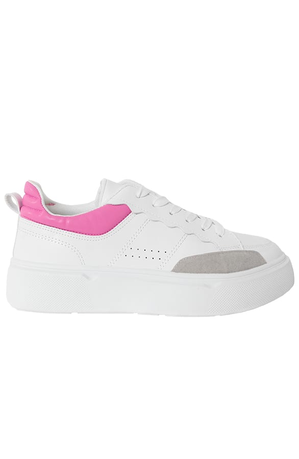 Sneakers Met Gekleurd Detail Cleo Roze – shoparchief