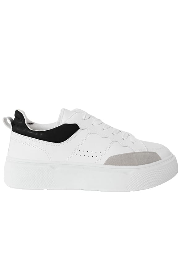 Sneakers Met Gekleurd Detail Cleo Zwart – shoparchief