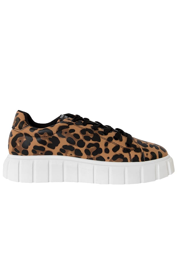 Sporty Sneakers Fayenne Leopard Camel – shoparchief