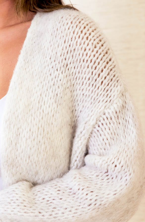 Trendy Vest Gebreid Skye Beige – shoparchief — foto 5