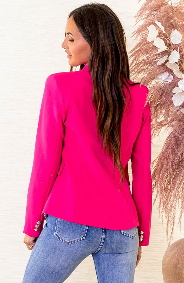Blazer Met Knopen Lola Fuchsia – shoparchief — foto 4