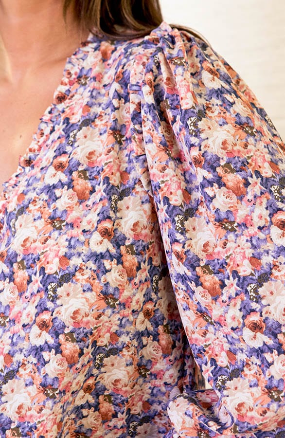 Bloemen Blouse Flora Dust Koraal – shoparchief — foto 5