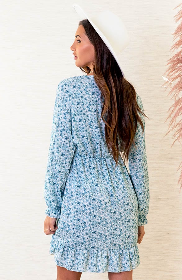 Bloemen Overslag Jurk Anouk Mint – shoparchief — foto 4