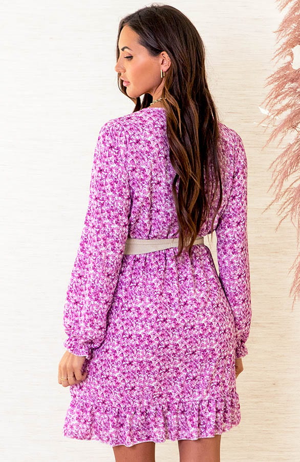 Bloemen Overslag Jurk Anouk Roze – shoparchief — foto 4