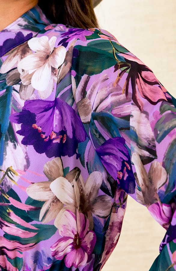 Bloemenprint Jurk Laagjes Lena Lila – shoparchief — foto 5