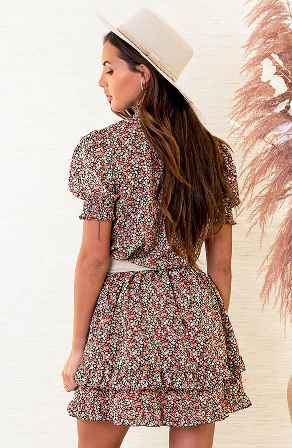 Bloemenprint Rok Exclusive Joy Koraal – shoparchief — foto 4