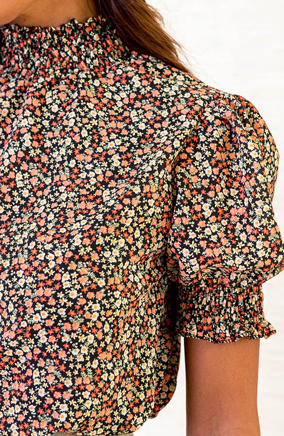 Bloemenprint Rok Exclusive Joy Koraal – shoparchief — foto 5