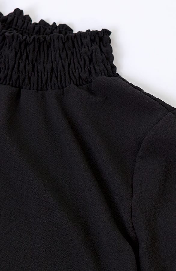 Col Blouse Dames Philley Zwart – shoparchief — foto 2