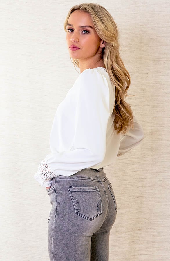Detail Blouse Paige Ecru – shoparchief — foto 3
