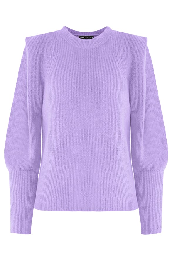 Gebreide Trui Met Schouderdetails Liv Lila – shoparchief
