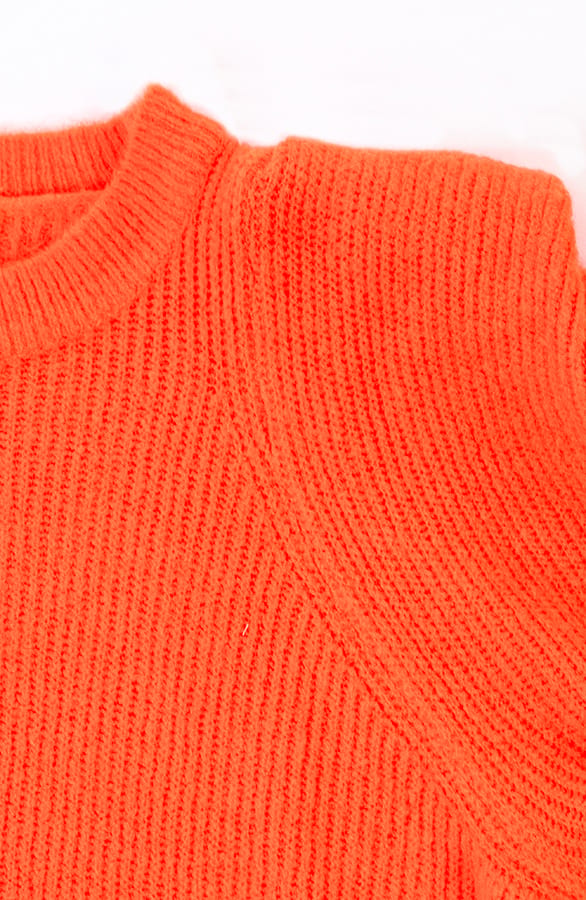 Gebreide Trui Met Schouderdetails Liv Oranje – shoparchief — foto 2