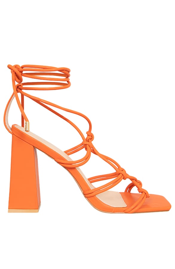 Gevlochten Hakken Miley Oranje – shoparchief