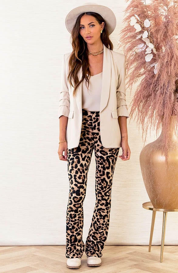 Janine Flared Broek Panterprint – shoparchief — foto 5
