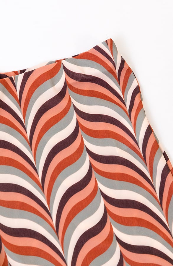 Janine Flared Broek Retro Print Koraal – shoparchief — foto 2