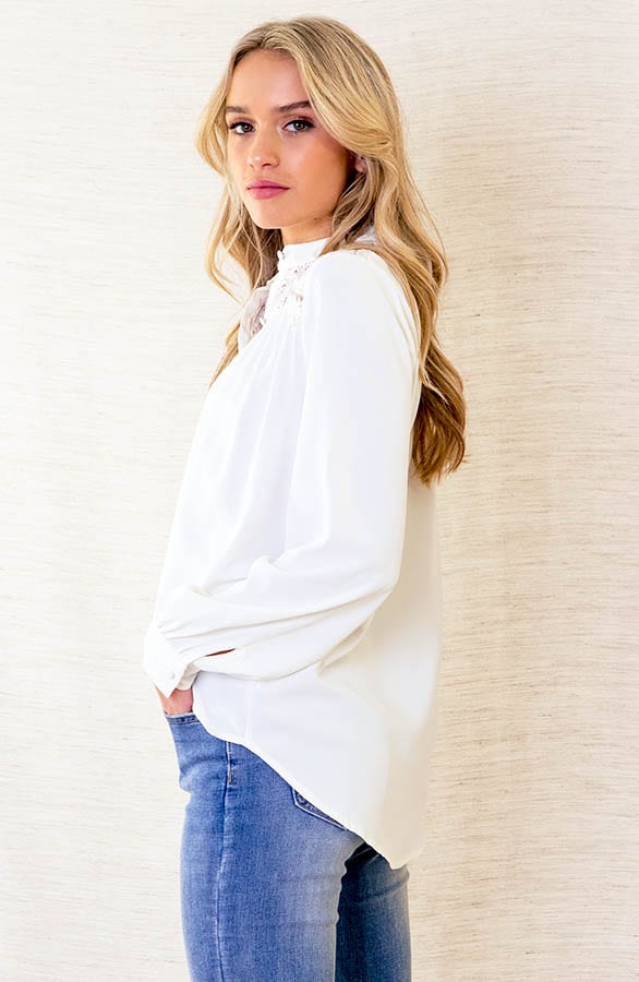 Kanten Blouse Sterre Ecru – shoparchief — foto 3