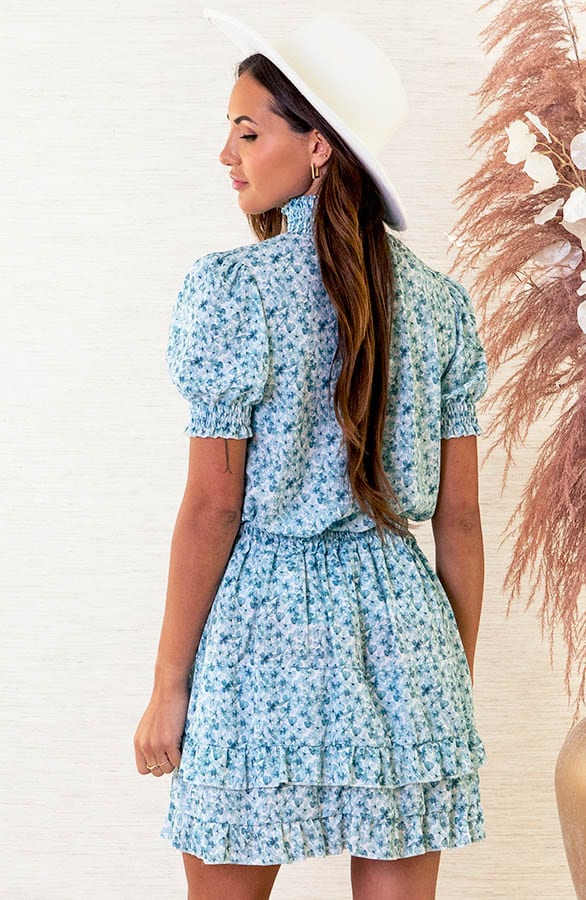 Laagjes Rok Met Print Chelsey Mint – shoparchief — foto 5