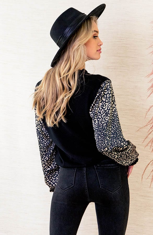 Leopard Sleeve Sweater Jaimy – shoparchief — foto 3