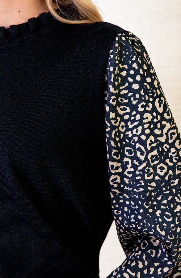 Leopard Sleeve Sweater Jaimy – shoparchief — foto 5