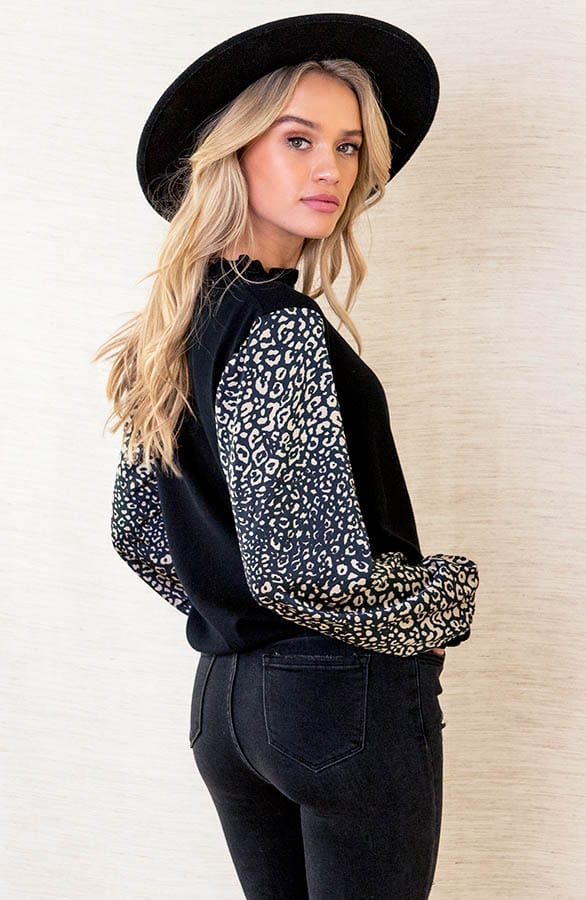 Leopard Sleeve Sweater Jaimy – shoparchief — foto 4