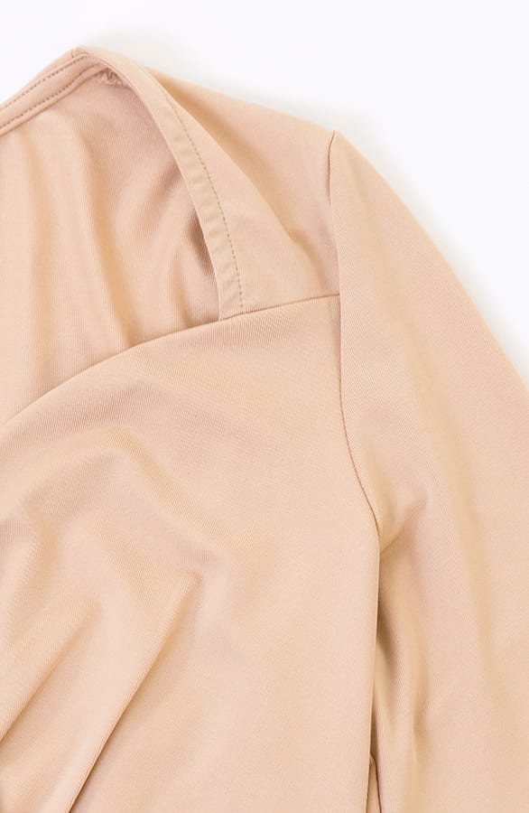 Longsleeve Overslag Top Dina Beige – shoparchief — foto 2