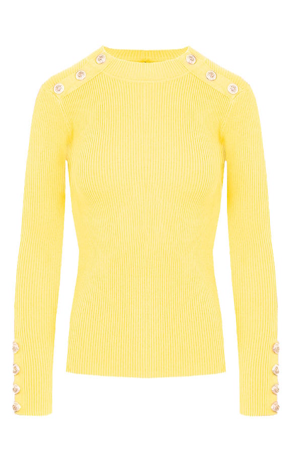 Longsleeve Stretch Trui Suzanne Geel – shoparchief
