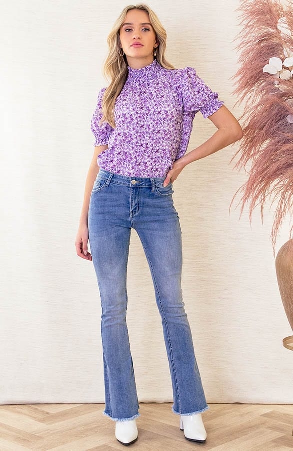 Lynn Top Bloemenprint Lila – shoparchief — foto 8